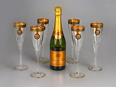 Набор бокалов для шампанского Сила льва