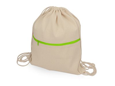 Рюкзак-мешок Lark хлопковый с цветной молнией