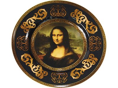 Подарочный набор Мона Лиза: блюдо для сладостей, две кружки