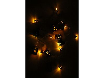 Елочная гирлянда с лампочками Новогодняя в деревянной подарочной коробке