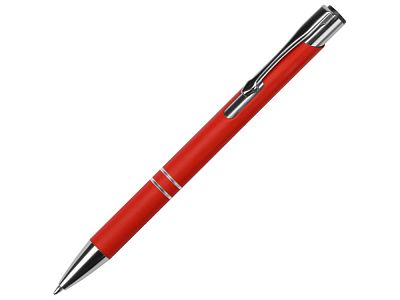 Ручка металлическая шариковая Legend Gum софт-тач, красный (Р)